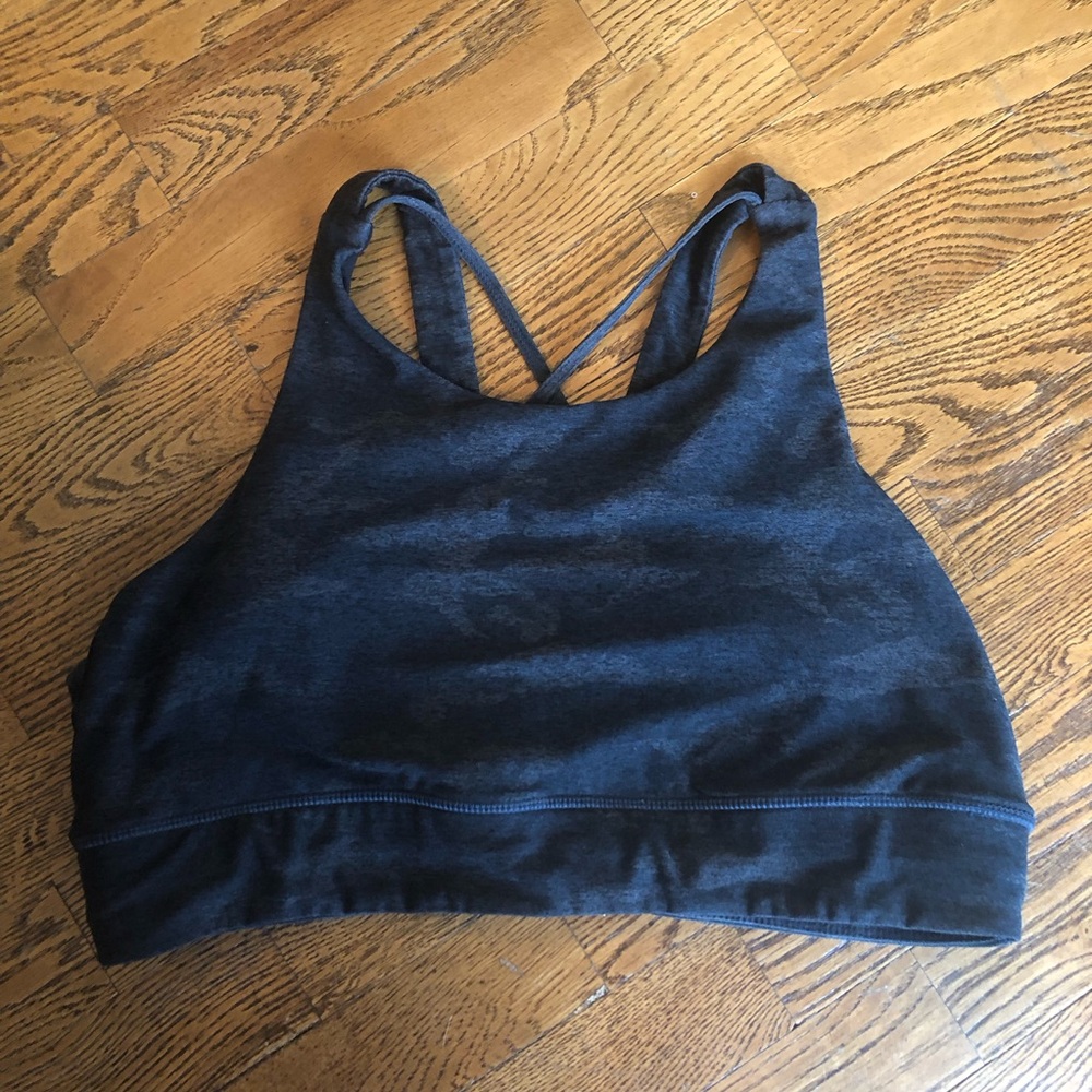 Vuori Women’s charcoal camo High-Neck Sports Bra